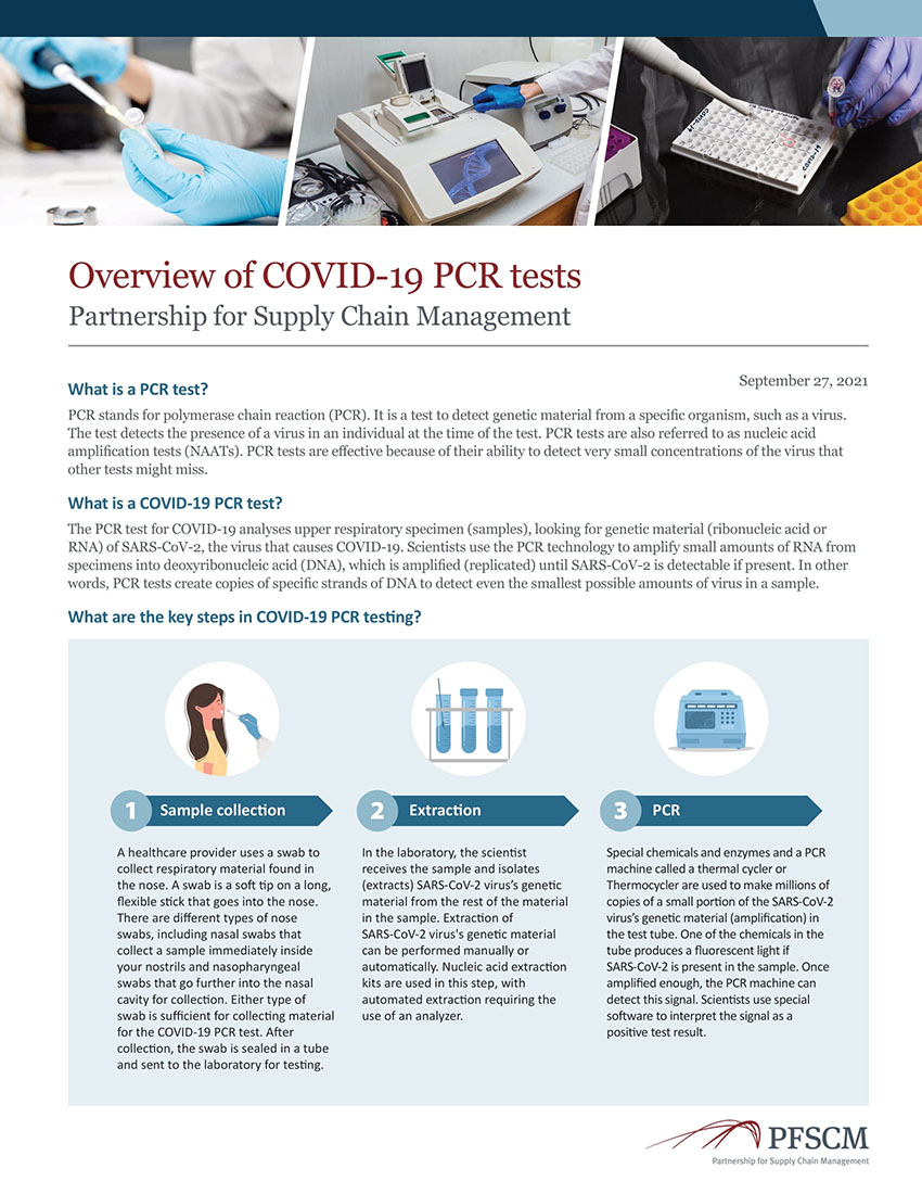 health products - What is a COVID 19 PCR test?