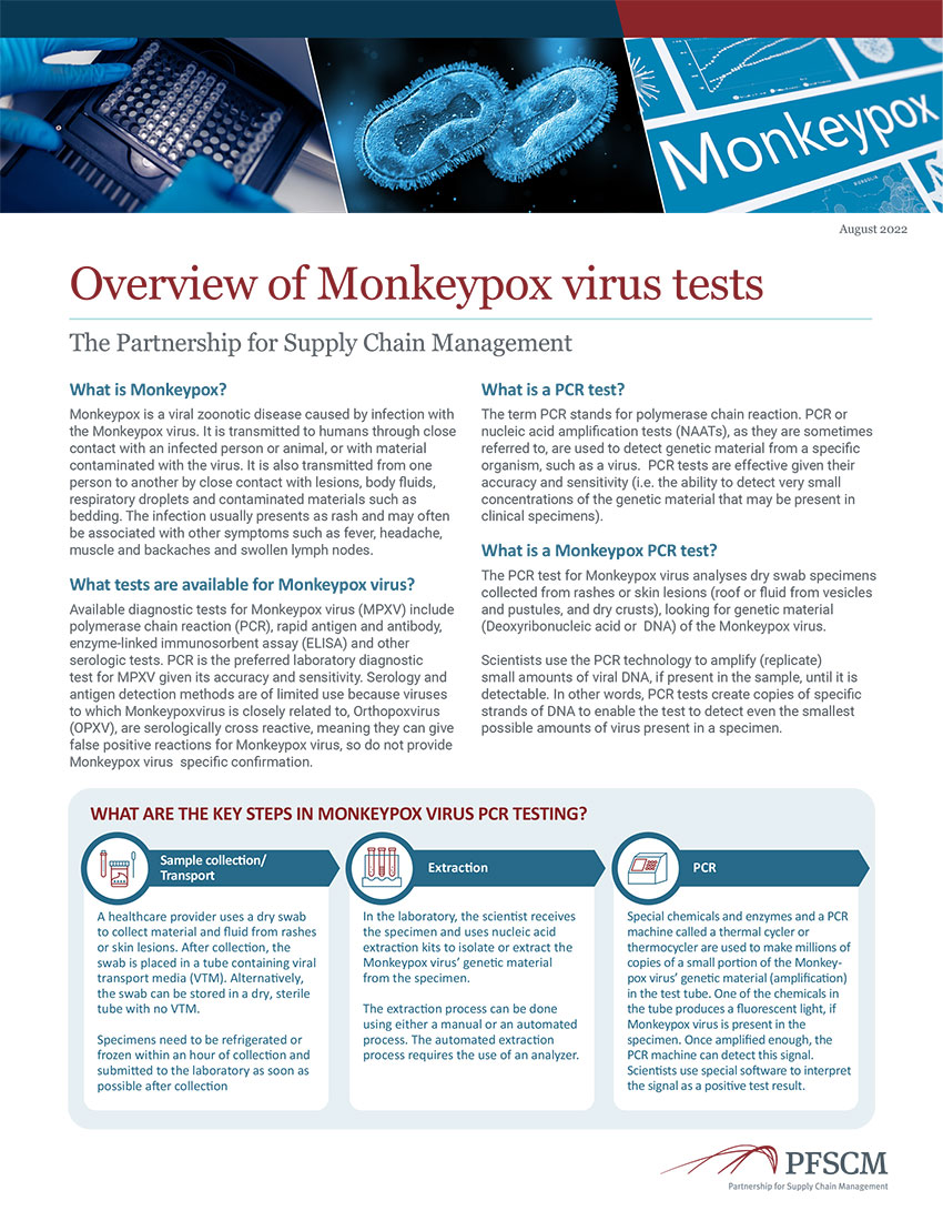 health products - Monkeypox diagnostics guide