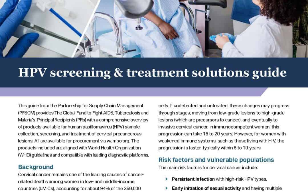 PFSCM HPV Screening & Treatment Solutions Guide
