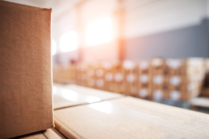 Refrigerated warehouse for storing pharmaceuticals and medicines in medicine. Pharmaceutical business, copy space for text